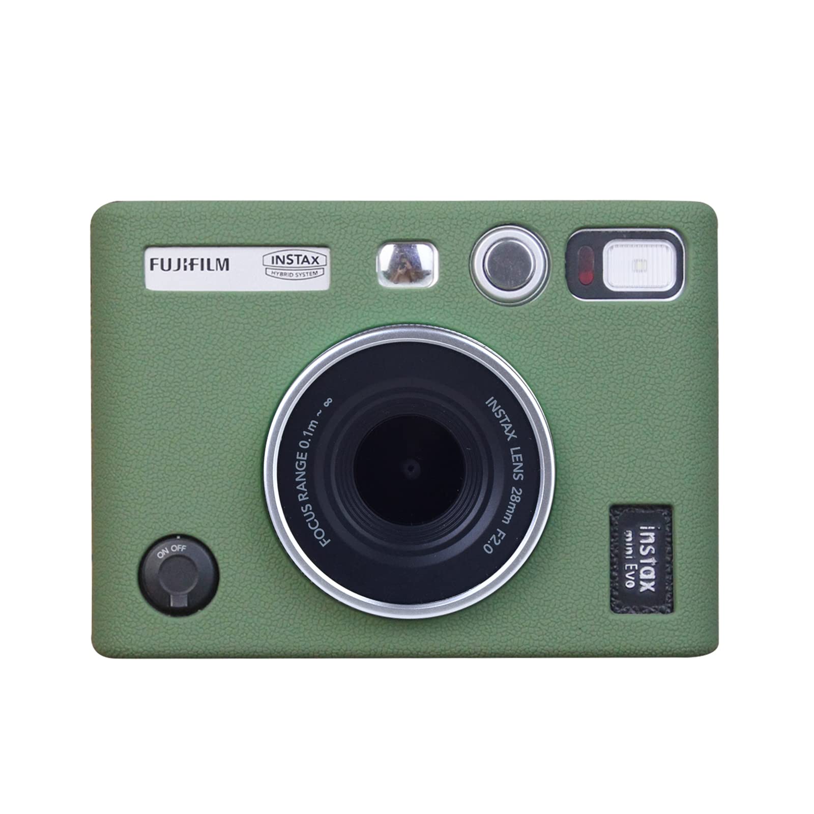 MUZIRI KINOKOO Mini EVO Case Silicone Protective Case - Light Weight Soft Rubber Easy Carrying Case - Compatible for Fuji Instax Mini EVO Instant Camera - Green
