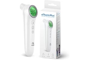 Elepho eTherm Plus Non-Contact Infrared Forehead Thermometer for All The Family; Babies to Adults – Accurate & Fast Readings in 1 Second. Large LCD Display…