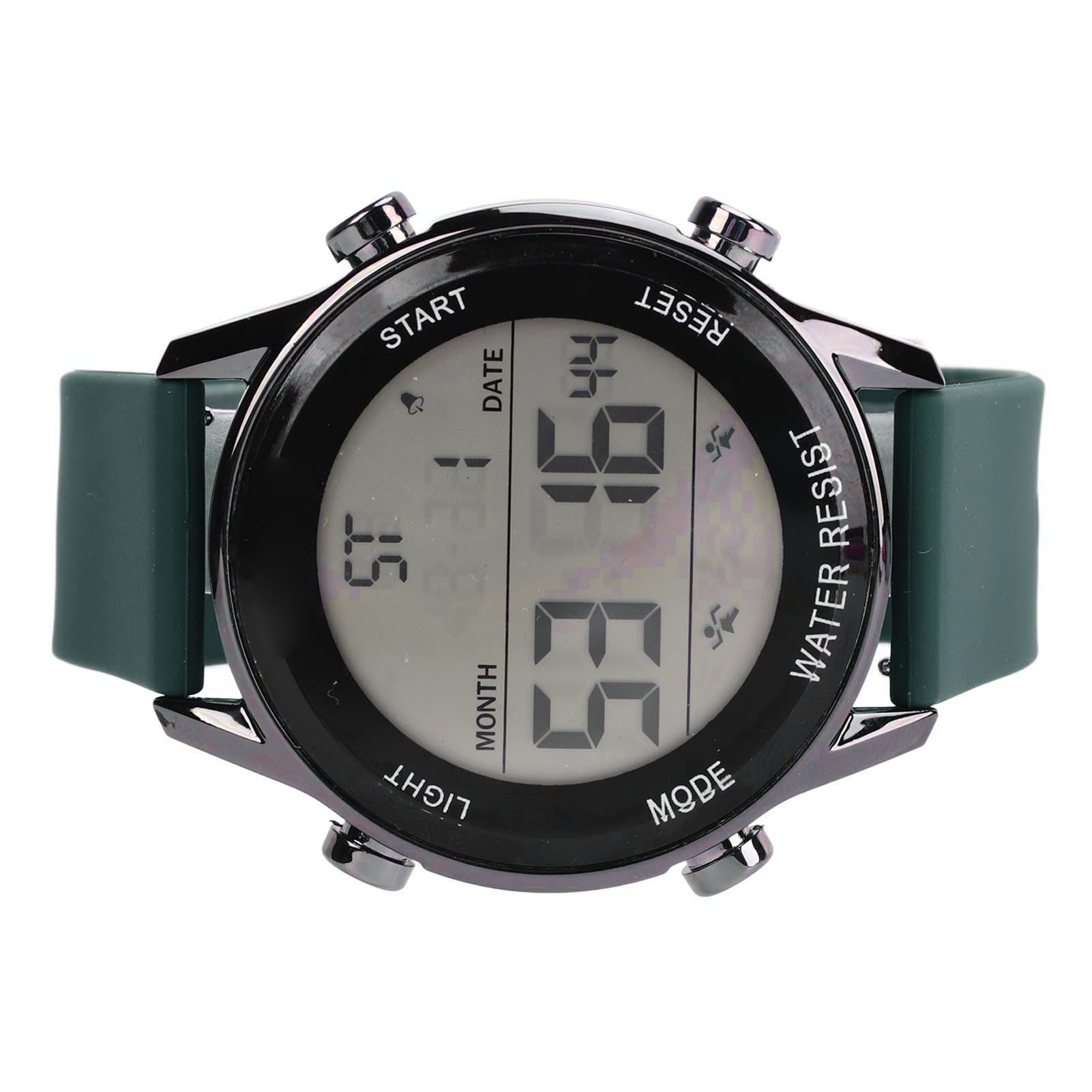 VGEBY Digital Chronograph Watch, WR50M ABS Plastic Waterproof Luminous Large Screen Outdoor Sports Watch for Men (Dark Green)