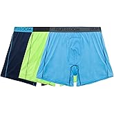 Fruit of the Loom mens 4-way Stretch Boxer Briefs | Lightweight & Moisture Wicking Underwear | Long Leg, Regular Leg & Trunk