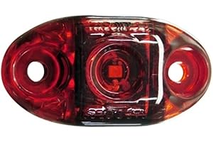 TECNIQ, INC Red 2" Oval Flat Side Marker (red lens)