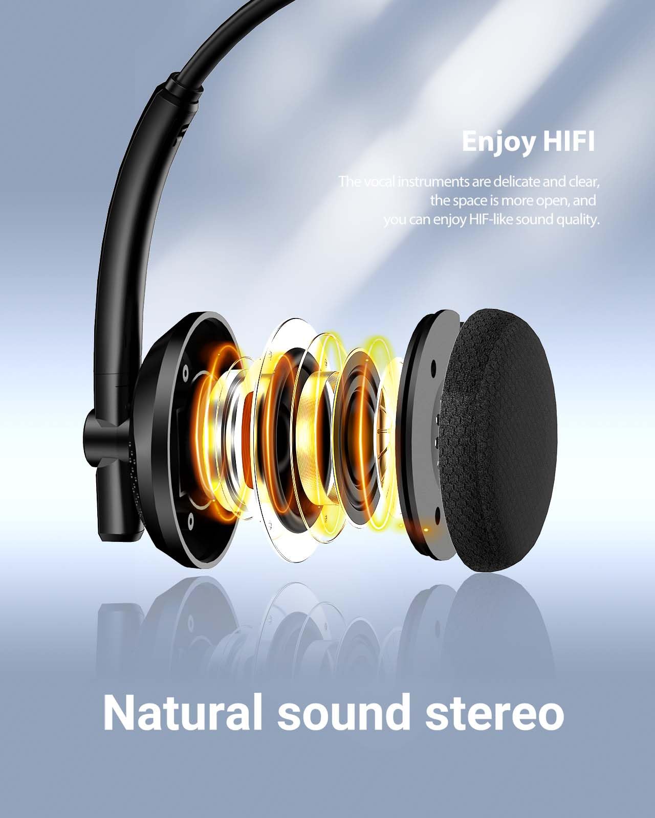 acer USB Headset with Noise Cancelling Microphone, for PC Laptop - Wired Computer PC/Zoom/MS Teams/Skype/Webinars/Call Center and More, Lightweight On-Ear Design (Black)