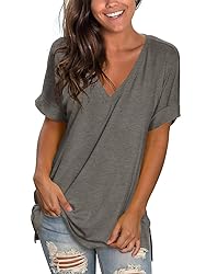 Womens Short Sleeve Tops Plus Size Casual Tees