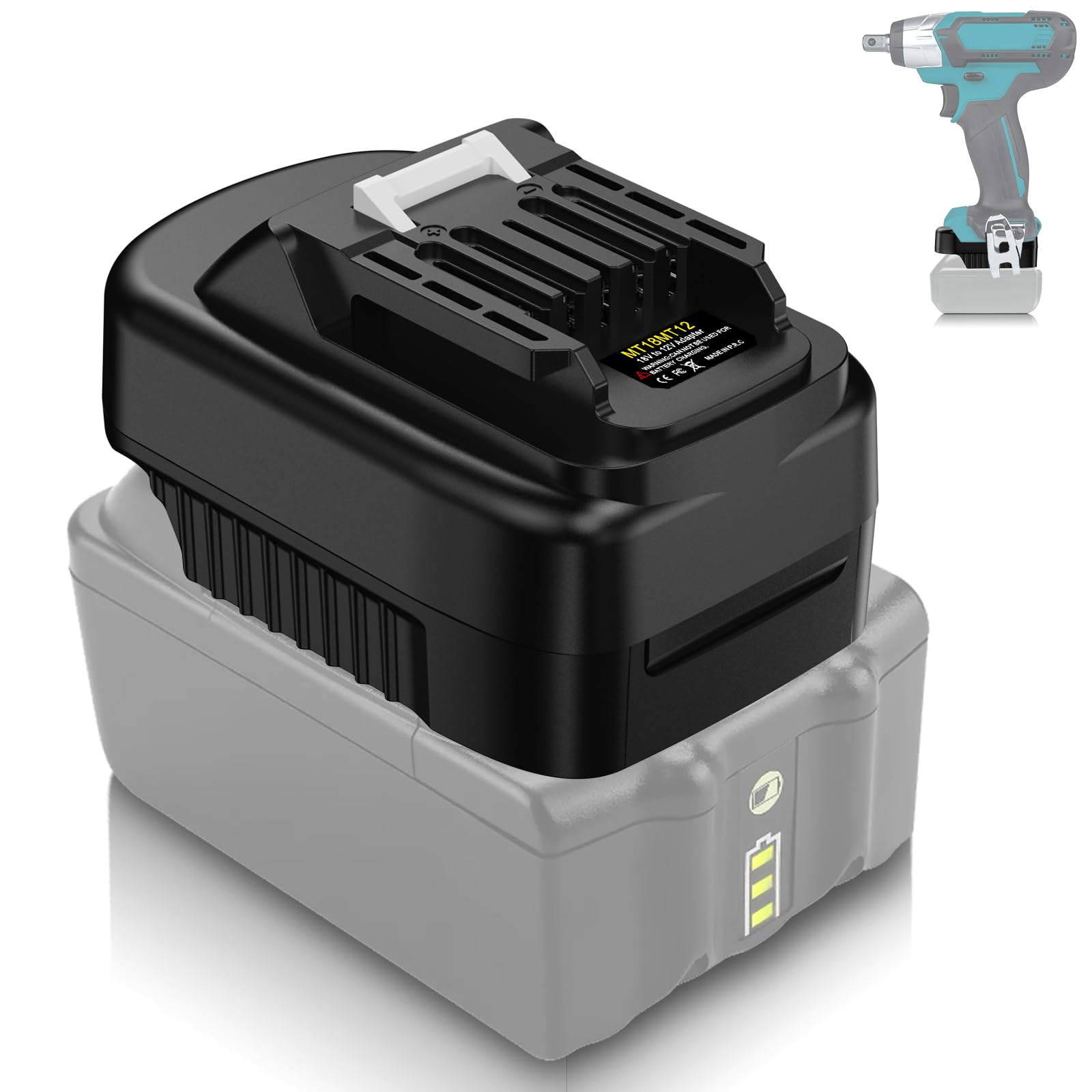 Photo 1 of Adapter for Makita 18V to 12V Battery Tools, for Makita 18V Batteries Use for Makita 12V Power Tools (Adapter Only)