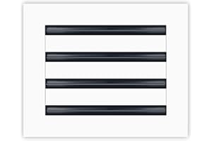 BUILDMART - 10x8 Modern AC Vent Cover - Decorative White Air Vent - Standard Linear Slot Diffuser - Register Grille for Ceiling, Walls & Floors - Texas Buildmart
