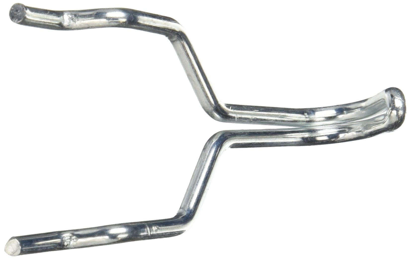 Merriway BH04841 (100 Pcs) Double-Drop Pegboard Hooks BZP Small to Fit 19 mm & 25 mm Pegboard - Pack of 100 Pieces