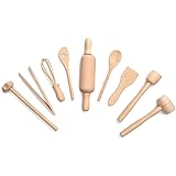 Fox Run Kids Cooking/Baking Tools Set, Wood, 9-Piece