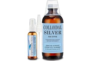 Optimum You Colloidal Silver Liquid | 500 ppm, Extra Strength (16 oz) with Spray Bottle | Immune & Stem Cell Support | Wound 