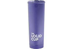 LOUD CUP The LoudCup 20 oz Tumbler + Stadium Horn with Snap-Fit Lid (Starling Purple) - Insulated Cup Reusable Water Bottle Coffee Travel Mug - Worlds Loudest Cup for Game Day