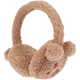 BESPORTBLE Ear Muffs for Winter Women – Cute Bear Pattern Earmuffs for Girls with Soft Faux Fur – Lightweight Ear Warmers Headband for Cold Weather Outdoor