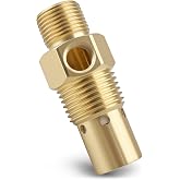 CV221513AV Air Compressor Check Valve (One-way) Fit for Campbell Hausfeld 1/2" Male NPT Tank X 3/8" Compression Tube 1/8" NPT Unloader Port