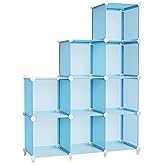 HOMIDEC 9 Cube Storage Organizer, Cubes Shelves for Living Room, Bedroom, Blue