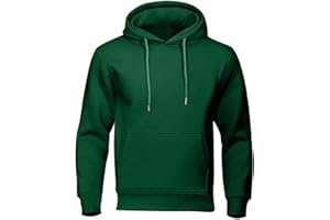 Fleece Lined Sweatshirt for Men Pullover Fall Winter Warm Hoodies Casual Plain Workout Tops Comfy Classic Sweatshirts