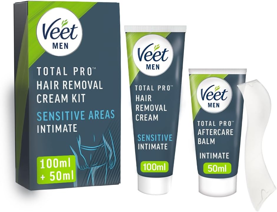 Veet Men Intimate Hair Removal Kit 100 ml Cream 50 ml Aftercare Balm