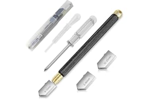 YURUIHKAO Glass Cutter, 2mm-20mm Glass Cutters Tools Sharp Glass Cutting with Automatic Oil Feed for Mirror Tiles Mosaic