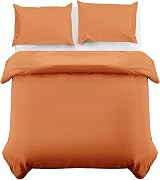MOONLIGHT20015 Single Duvet Cover Set Rust Solid Microfiber 135x200 cm view 2