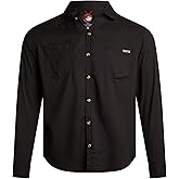 CANADA WEATHER GEAR Men's Button Down Shirt - Breathable Mesh Lined Casual Ripstop Long and Short Sleeve Shirt (Sizes: S-XXL)