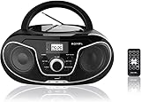 Roxel RCD-S70BT Portable Boombox CD Player with Remote Black