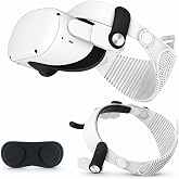 Silicone Head Strap for Meta Quest 2 / Oculus Quest 2, Ergonomic VR Head Strap for Lying Down Use, Enhanced Comfort &amp; Stability VR Accessories