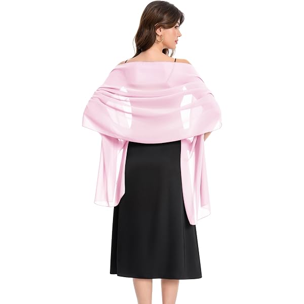 Vickorpen Shawls and Wraps Soft Chiffon Scarve Scarf For Evening Party Dresses Wedding Stole(Baby Pink,one size) at Amazon Women's Clothing store Vickorpen Shawls and Wraps Soft Chiffon Scarve Scarf For Evening Party Dresses Wedding Stole(Baby Pink,one size) at Amazon Women's Clothing store