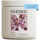 Needed. Prenatal Choline for Cognitive Development - Choline Supplement Aids Baby Brain Development - Supports Healthy Pregnancy & Metabolism - Third Party Tested - 60 Capsules