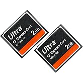 High Speed CF Card Ultra 2GB CF Memory Card Original SLR Camera Card 2GB (2Pack) Designed for Photographers