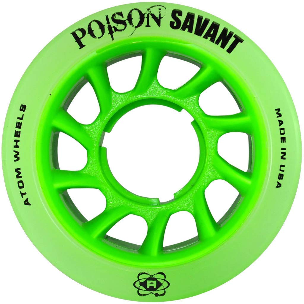 Atom Poison Savant Skate Wheels Green Set of 4