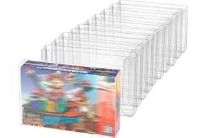 Mcbazel LOT 10 Clear Case Sleeve Protector for Super Nintendo SNES Games Cartridge (Set of 10)