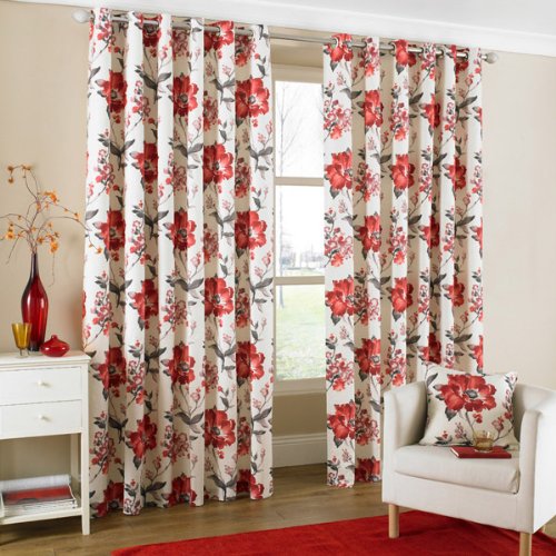 Dreams N Drapes Limited One Pair Of Tokyo Eyelet Header Curtains