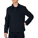 Alpine Swiss Grant Mens Wool Blend Jacket Classic Zip Up Coat Business Casual Hip Length Classic Collar Jacket Warm Coat