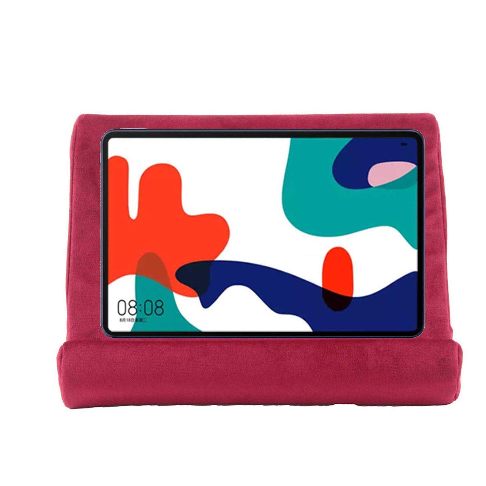 Multi Angle Soft Tablet Stand for Tablet, Polyester Cushion Lap Stand, Tablet Stand Holder, Cushion Reading Stand, Lap Stand Holder (Brown)