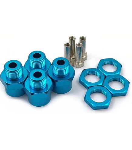 4PCS 1/10 RC Car Aluminum Alloy Wheel Hex Hub Adapter Extensions - 10MM To 17MM For Traxxas Maxx - View #9