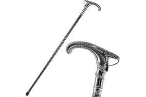 FORGEMITH 36 Inches Full Metal Cane,Gentleman's Walking Stick,Halloween Party Performance Props