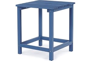 SOLIWOOD Outdoor Wooden Adirondack Patio Side Table, Cedar Wood Garden End Table, Coffee Table for Indoor or Outdoor