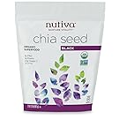 Nutiva Organic, non-GMO, Raw, Premium Black Chia Seeds, 32 Ounce
