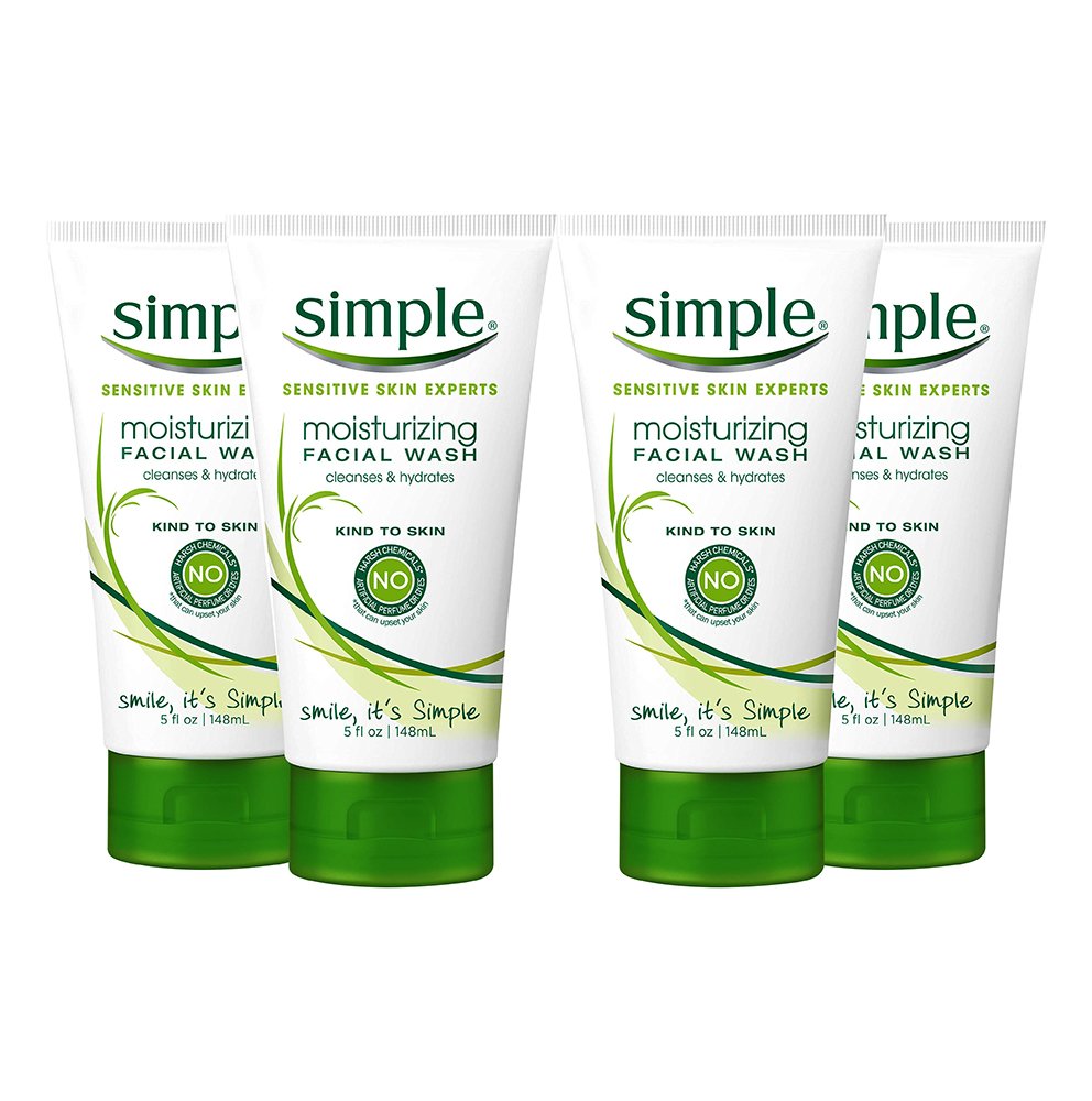 Simple Moisturizing Facial Wash, 5 Ounce (4 Count)