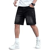 Heyfanee Mens Baggy Jean Shorts Y2k Jorts Men Casual Denim Shorts for Men Relaxed Fit
