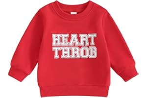 JLKGICF Baby Girl Boy Valentines Outfit Jumpsuit Love Heart Print Long Sleeve Sweatshirt Romper Newborn Clothes