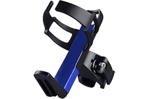 Aoyar Bike Water Bottle Cage: No-Screws Universal Adjustable Rotatable Clip Holder, Bicycle Large Drink Load Rack, Cycling Wide Lightweight Side Mount Handlebar for Road & Mountain Bikes