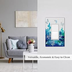 Thsanju Rustic Watercolor Blue Splash-Ink Butterfly