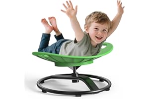 AERKINE Spinning Chair for Autistic Kids - Safety Handle Sensory Chair for Autistic Children with Non-Slip Design, 3-8 Years Kids Swivel Chairs (Green)