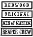 Black Reaper Crew Outlaw Anarchy Biker Vest Jacket Officer Title Patch Set