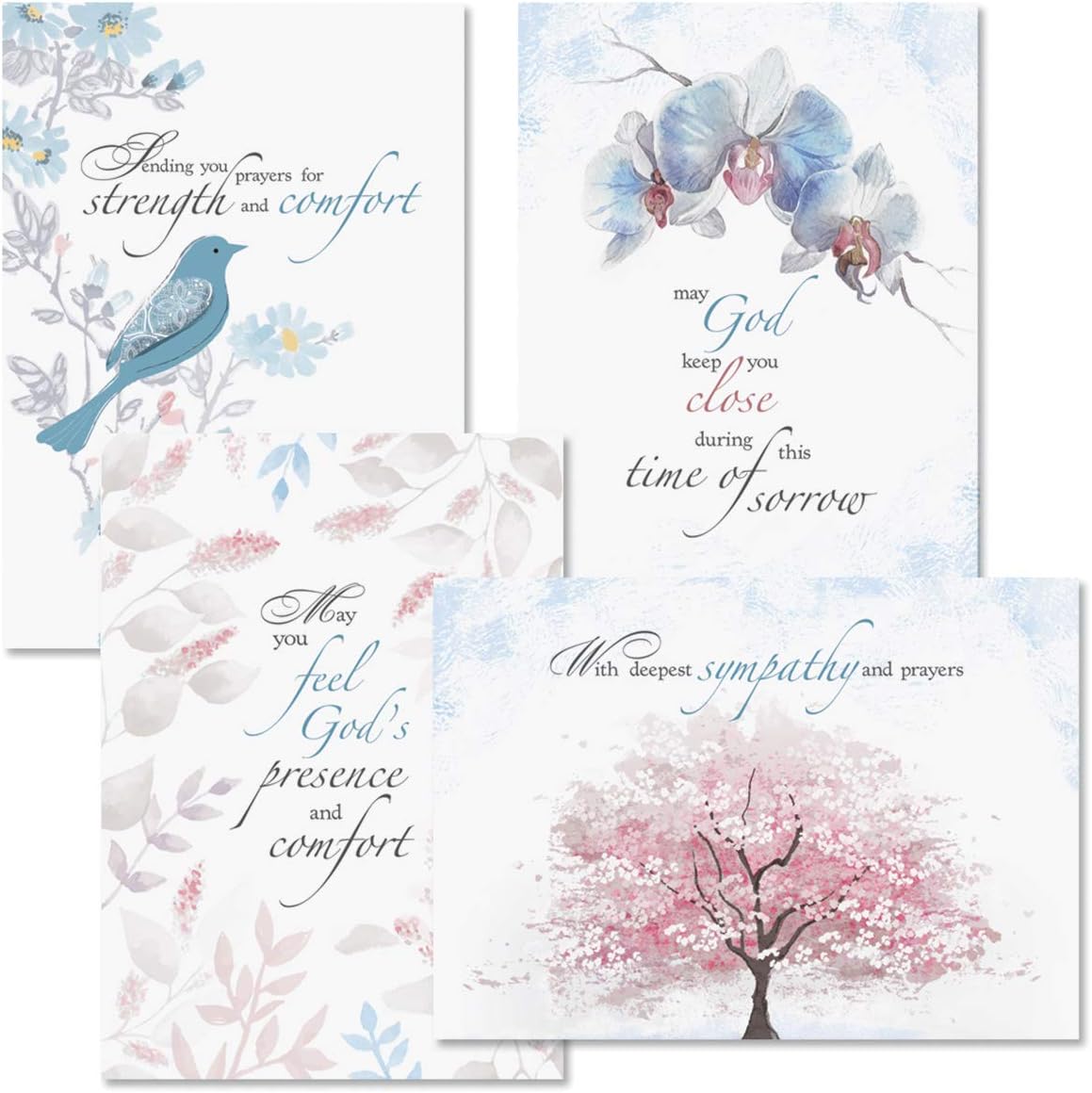 Amazon Com Sympathy Comfort Faith Cards With Scripture Set Of 8
