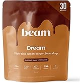 Beam Dream Sleep Powder Chocolate PB, L-Theanine, Apigenin, Reishi & Magnesium, Third Party Tested Natural Sleep Aid & Sleep Supplement, Health and Wellness Gift, Natural Sleep Support, 30 Servings