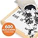 Black Letter Board White, Double Sided Letter Board with Stand and 600 Changeable Letters. Business Open Closed Sign, Personalized Messaging for Home, Kitchen and More.