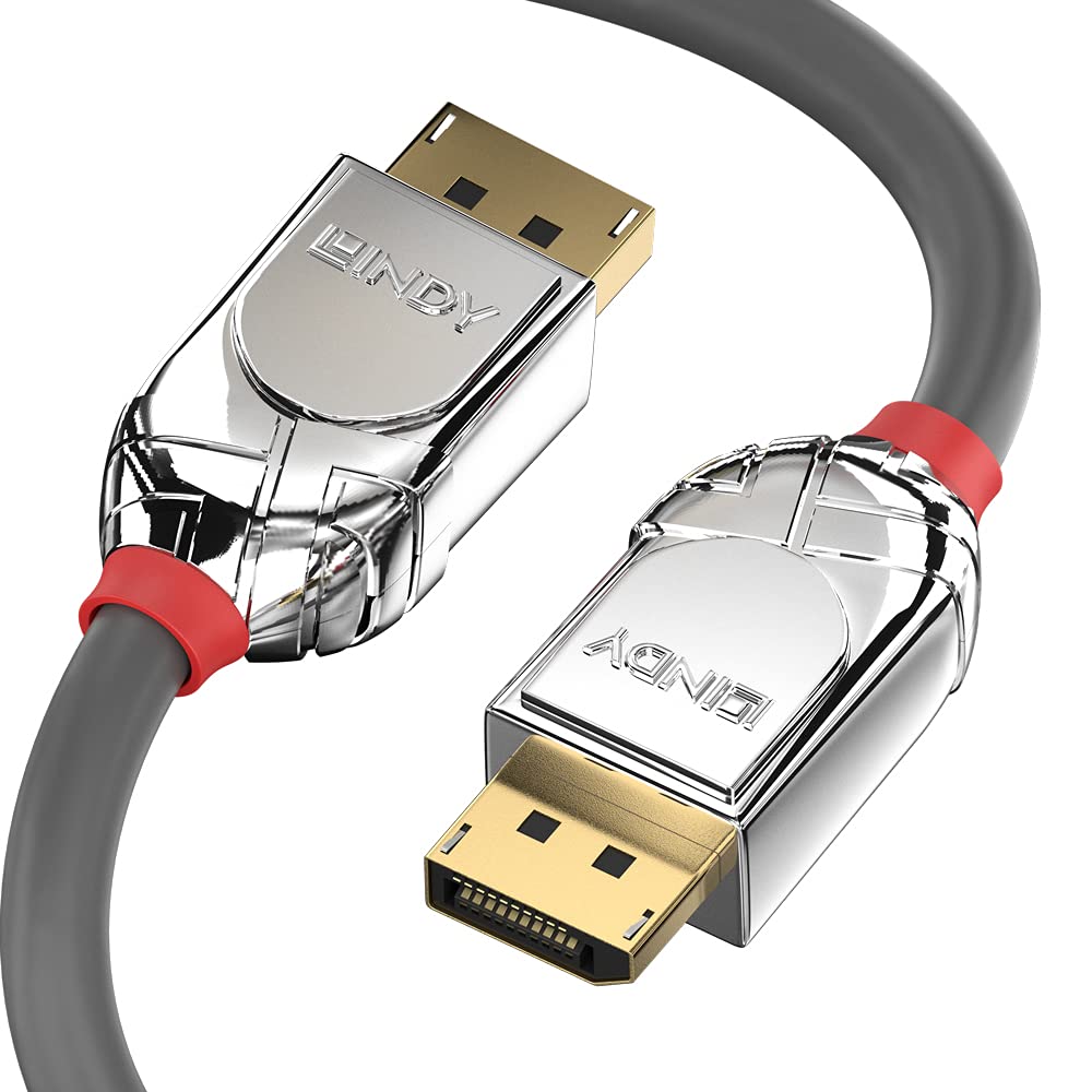 LINDY 0.5m DisplayPort 1.4 Cable, Cromo Line