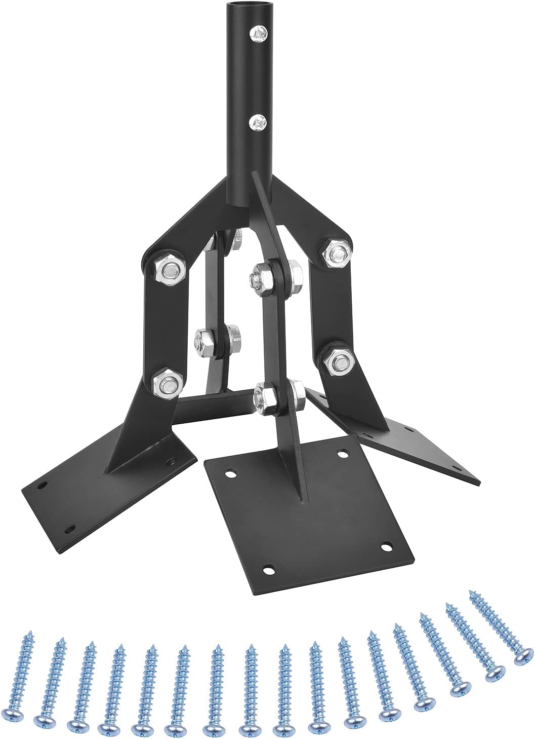 Weathervanes - Weathervane Steel Adjustable Cupola Mount, Weather Vanes Mount for Roof with Mounting Brackets Extension, 4 Plates