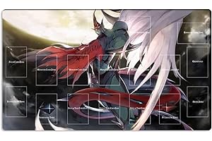 Mlikemat New Playmat Elemental Hero Flame Wingman TCG CCG Card Game Mat with Zones+ Free Bag (ZD014-438-A)