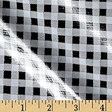 Oil Cloth Gingham Black/White Fabric By The Yard