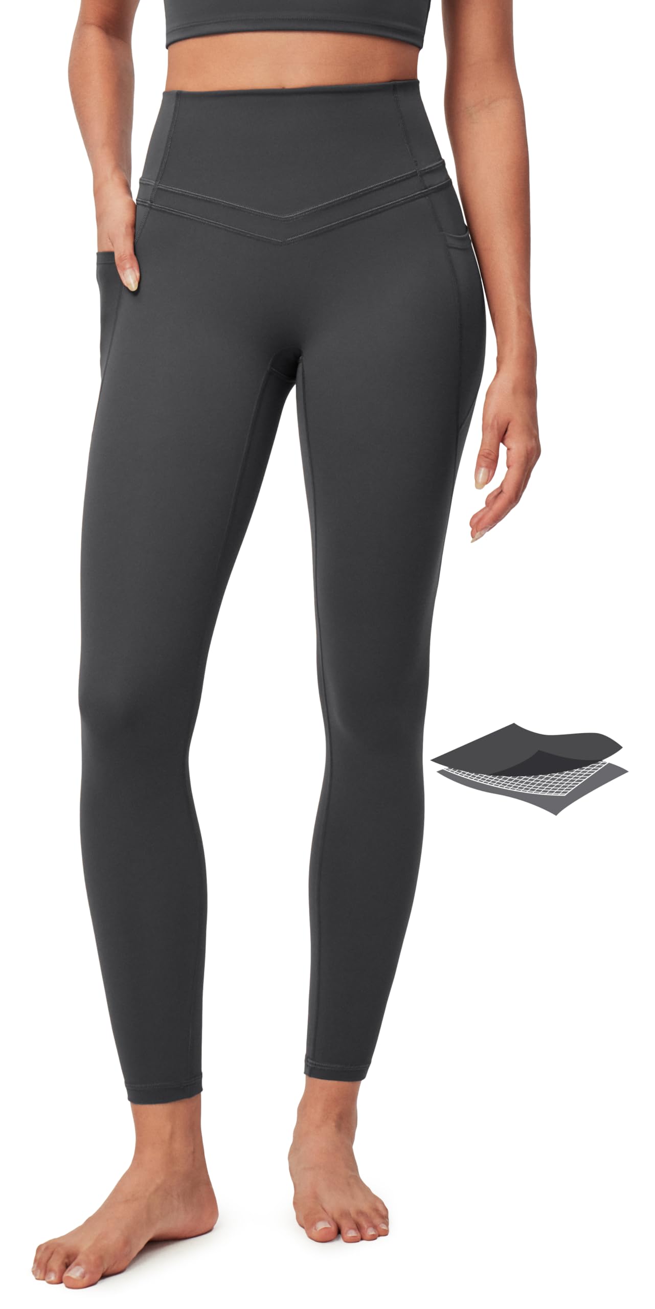 IUGA Women's Ink Gray X-Large Modern High Waist